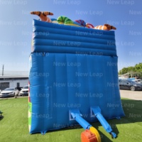 Structure gonflable Joker 7x4x6m, thème clown, écologique, couleur personnalisée, pour intérieur/extérieur, parc urbain, château gonflable avec toboggan en PVC