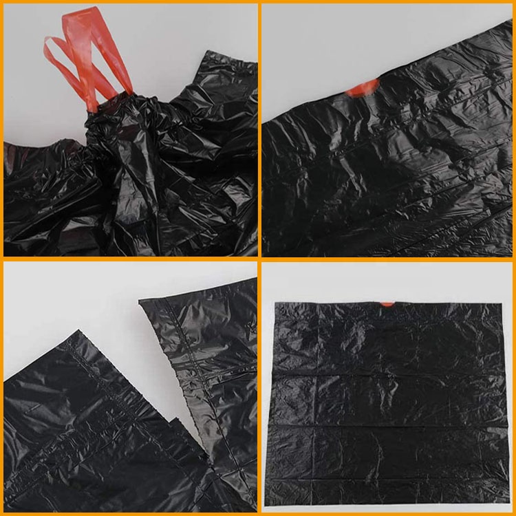 China Manufacturer Biodegradable Rubbish Bags Colorful HDPE Garbage Bag Kitchen Household Usage Trash Bag with Drawstring