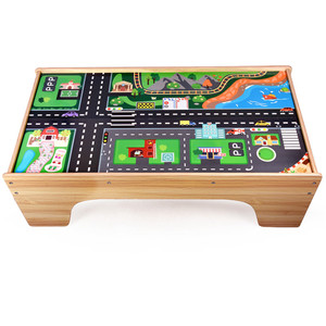 Bán Trực Tiếp Từ Nhà Máy Bộ Bàn Gỗ Sồi Dành Cho Trẻ Em 118 Chiếc Đồ Chơi Đường Ray Có Bàn - Product Image 5