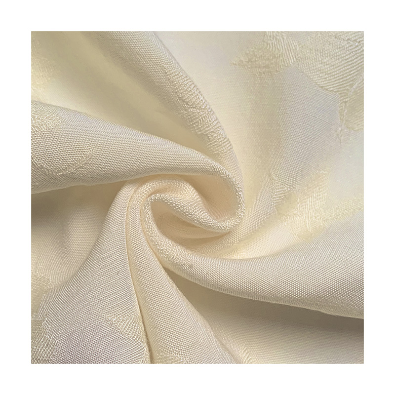 China Factory's 100% Viscose Jacquard Fabric Quick-Dry Anti-Static Medium Weight Solids Pattern Girls' Dresses Garments High
