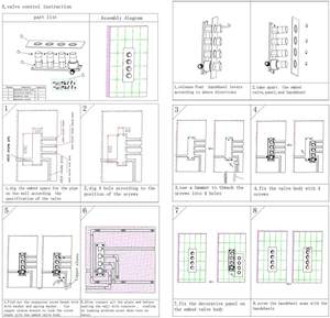 دش صمام تحويل ثرموستاتي خلاط الصلبة براس أخفى تركيب 3 أو 4-منفذ صمام مع جولة المقابض - Product Image 4