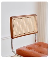 Chaises d'appoint en similicuir tufté du milieu du siècle avec pieds en métal Design minimaliste pour salle à manger cuisine maison hôtel salle de sport utilisation