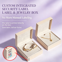 Boîte à bague personnalisée avec sceau VOID inviolable, emballage de bijoux en velours anti-contrefaçon pour demande en mariage, logo OEM