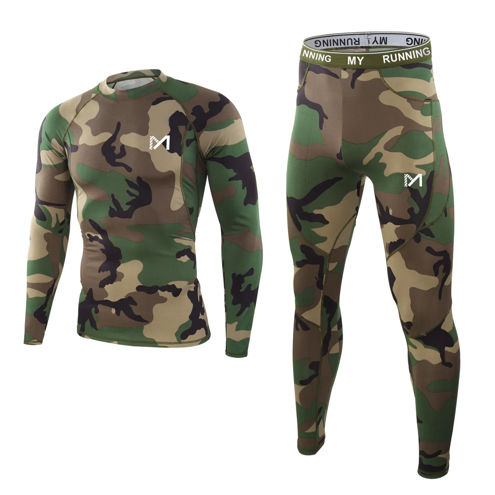Custom Outdoor Sports Long Johns Winter Tactical Men's Fleece Thermal Underwear