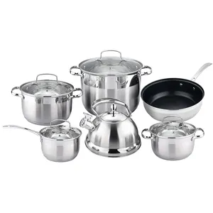 Wholesale Induction Cheap Stainless Steel Cooking Pots Set Pots And Pans Set Non-Stick Cookware Sets