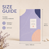Carnet de notes personnalisable haut de gamme à couverture rigide, format pliable, papier naturel 80 g/m², 100 feuilles, 128 pages, 150x190 mm, pour écriture quotidienne, idéal comme cadeau