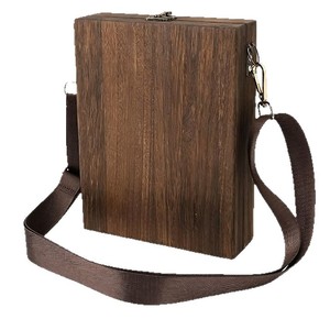 Bolso Bandolera de Madera Rectangular, Color Quemado Intenso, Caja de Almacenamiento para Dibujo, Maletín Portátil para Escritor, Uso en Exteriores - Product Image 5