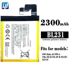 BL231 batteria ricaricabile per telefono cellulare Polyer agli ioni di litio per <span class=keywords><strong>Lenovo</strong></span> S90 Sisley <span class=keywords><strong>Vibe</strong></span> <span class=keywords><strong>X2</strong></span> - Product Image 6