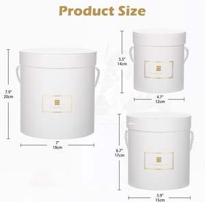 White lidded gift <b>box</b> set, 3-piece <b>round</b> nested gift <b>box</b>, suitable for gift giving, customizable according to needs - Product Image 2