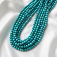 Perles rondes en howlite turquoise en vrac pour la fabrication de bijoux
