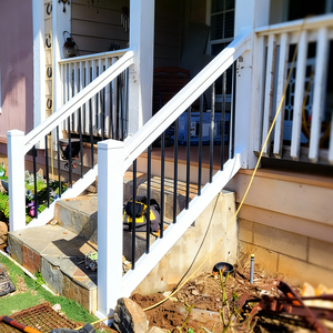 Rampe extérieure personnalisée pour patio, rampe extérieure en métal durable, <span class=keywords><strong>balustrade</strong></span> en aluminium pour <span class=keywords><strong>terrasse</strong></span>, balcon, escalier, jardin - Product Image 3