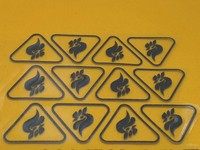 Logo en silicone 3D, étiquettes sérigraphiées en fer pour vêtements, autocollant de transfert de chaleur en caoutchouc écologique gaufré pour animaux de compagnie