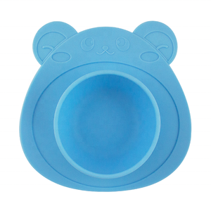 Bébé d'aspiration dîner bol enfants plateau de service alimentaire en forme d'<span class=keywords><strong>ours</strong></span> mignon silicone enfants plaque - Product Image 4