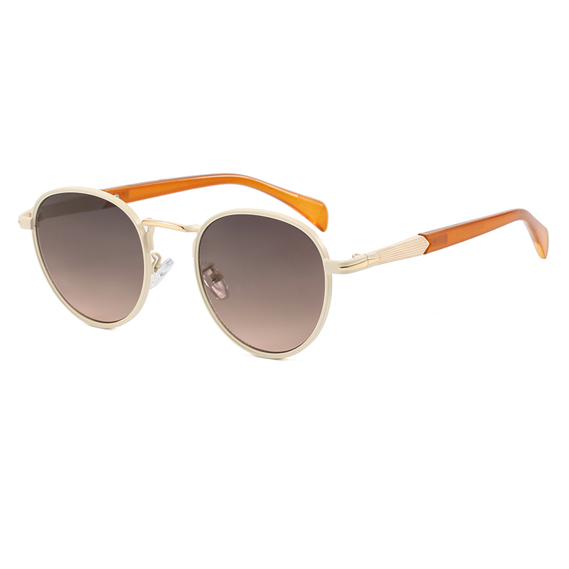 Classic Metal Frame Round Sunglasses – Unisex UV400 Vintage Shades - View 2