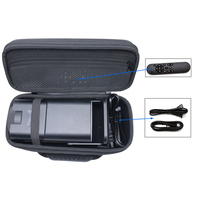 Étui de transport portable pour projecteur EVA avec sangle de transport, poche en filet, sac de rangement pour projecteur et accessoires pour home cinéma