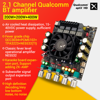 WUZHI AUDIO APTX2 Qualcomm Power Speaker Amplifier Module Board 2.1 Channel 200W + 200W + 400W Chip TPA3223 Sound Module