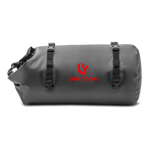 Top vente 30L 50L moto sac sec sac polochon PVC bâche étanche rouleau mode fermeture éclair pour voyage moteur siège queue sac - Product Image 3