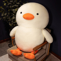 Internet rouge grand canard blanc velours jouet Super doux en peluche lit oreiller mignon câlin canard poupée pour petite amie lavé soulagement du Stress maille