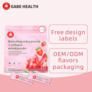 Poudre de protéines de collagène hydrolysé saveur fraise et pastèque, vente en gros OEM pour la fermeté de la peau et le soutien des articulations et des os chez la femme - Product Image 5