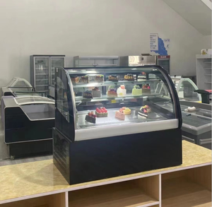 Vitrine réfrigérée pour pâtisserie, pain et cupcakes à température unique avec porte en verre miroir, <span class=keywords><strong>réfrigérateur</strong></span> et refroidisseur - Product Image 3