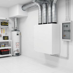 Système de ventilation à récupération d'énergie LANSTEP ERV avec capteurs intelligents, unité d'air frais verticale pour bâtiments modernes - Product Image 6