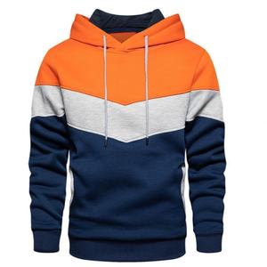 Sweat-shirts à capuche pour hommes, vêtements décontractés, pull-over, logo personnalisé OEM, 100% coton, imprimé, sweat-shirt à capuche trois tons - Product Image 2