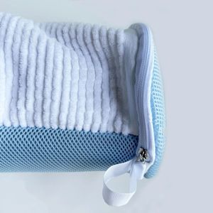 Wholesale Reusable Thickening Zipper Washable Polyester White 18*35cm Home Use <b>Laundry</b> Cleaning Shoe <b>Washing</b> <b>Bag</b> <b>for</b> All Shoes - Product Image 4