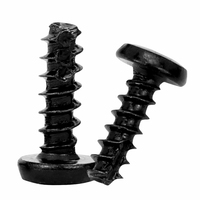 1000 pièces/sac Vis autotaraudeuses M3 M3.5 M4 en acier au carbone, tête cylindrique à embase fraisée, finition oxyde noir