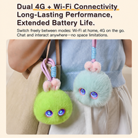 Décoration suspendue Lapin en peluche intelligent IA avec yeux LED interactifs, fonction de chat vocal et capteur tactile – Cadeau Kawaii