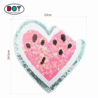 Vente en gros Gratuit Personnalisé Dessin Animé Logo Design Broderie Sequin Applique Patches pour Enfants Vêtements