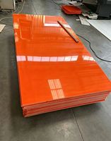 Feuilles de polyéthylène HDPE PE orange vif, découpées sur mesure, avec une bonne résistance à l'usure