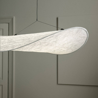 Suspension en soie lustre led nordique pour salon chambre décor à la maison éclairage de plafond moderne