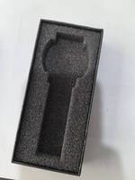 Boîtes cadeaux de luxe en carton noir de haute qualité avec logo personnalisé pour montre, avec insert en mousse pour une seule montre