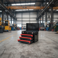 Coffre à outils portable en métal à 3 tiroirs, verrouillable, avec compartiment de rangement supérieur, logo personnalisé OEM/ODM pour la réparation automobile