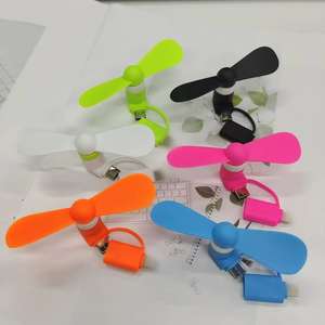 Mini ventilateur USB Type C pour iPhone Android 2 en 1 ventilateur de téléphone portable avec logo personnalisé cadeaux de marque personnalisés 3 en 1 ventilateur de téléphone portable - Product Image 4