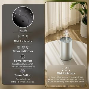 Diffuseur d'arômes professionnel portable en aluminium rechargeable par USB sans eau pour huiles essentielles - Product Image 2