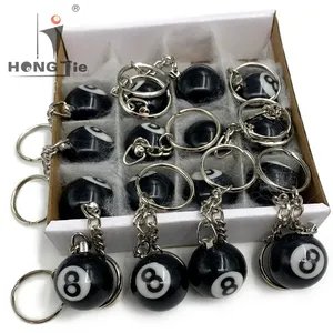 Hongjie Biljart Fabriek Directe Verkoop Mini Hars Snooker Bal Sleutelhangers, Biljart Bal Sleutelhanger