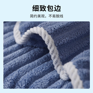 Toalla de Felpa Coral de Color Sólido con Borde en Espiral 30x60 70x140 de Secado Rápido para Baño y Rostro - Product Image 3