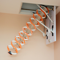Escalier de grenier télescopique pliable moderne en aluminium Echelles de loft durables pour un accès facile