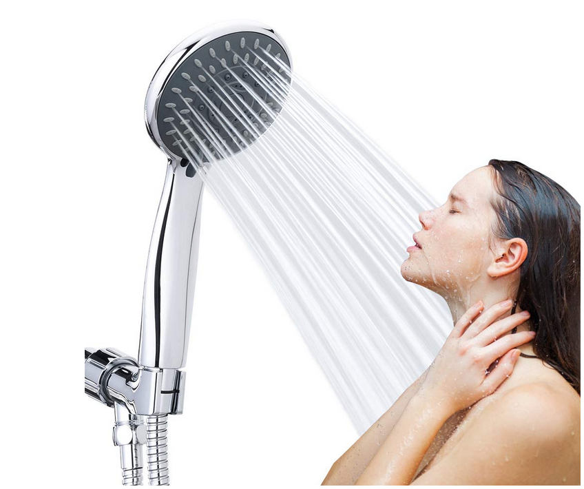 chauds 5 Réglages De Jet de Massage Spa Détachable haute pression pomme de douche à main avec Tuyau et support réglable