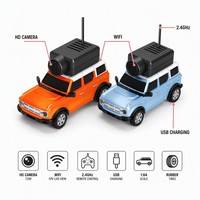 Voiture RC avec caméra 1:64, mini voiture RC avec caméra HD WiFi, télécommande 2,4 GHz, caméra, gyroscope, 3 vitesses, voiture jouet pour garçons et enfants