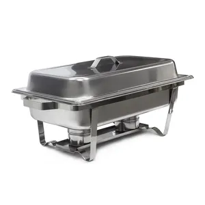 Cheapest Chafing dish buffet set gold optional 9L stainless steel food warm heating chafing dishes for party