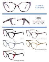 Montures de lunettes de vue en acétate pour femmes, design tendance 2025, œil de chat, lunettes de vue en acétate pour femmes