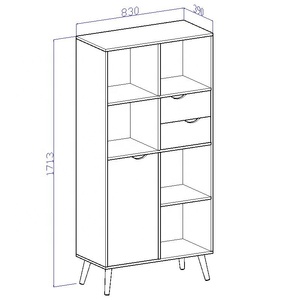 Armarios de madera Aparador Armario 2 Cajones 1 Puerta Credenza Aparador <span class=keywords><strong>librero</strong></span> - Product Image 4