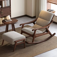 Neuer Massivholz-Schaukel stuhl im chinesischen Stil Entspannendes Zuhause Adult Recliner Living Room Adult Balcony Lounge Chair