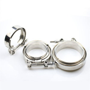 2''/2.5''/3'' Full 304 Stainless Steel V-Band <strong>Clamp</strong> With Male/Female Flange Kit Turbo Downpipe V-band Turbo <strong>Exhaust</strong> Pipes - Product Image 3