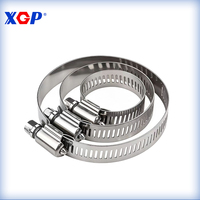 Collier de serrage à vis sans fin réglable de style américain, en acier inoxydable 304, tailles personnalisées, directement de l'usine