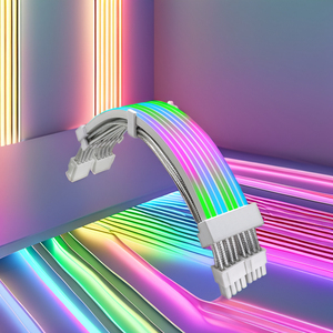 Selección de múltiples especificaciones 2 * 8pin rgb argb psu extended Line <span class=keywords><strong>GPU</strong></span> computadora RGB LED LIGHT extended Power Line - Product Image 2