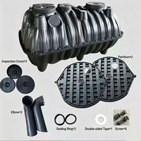 Vente en gros de réservoirs septiques en HDPE à trois compartiments, réservoirs d'eaux usées souterrains en plastique étanches avec une durée de vie de 5 ans