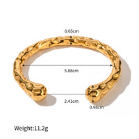 Rétro simple nouveau titane acier main bijoux 18K or acier inoxydable mode marteau bracelet bijoux pour couples